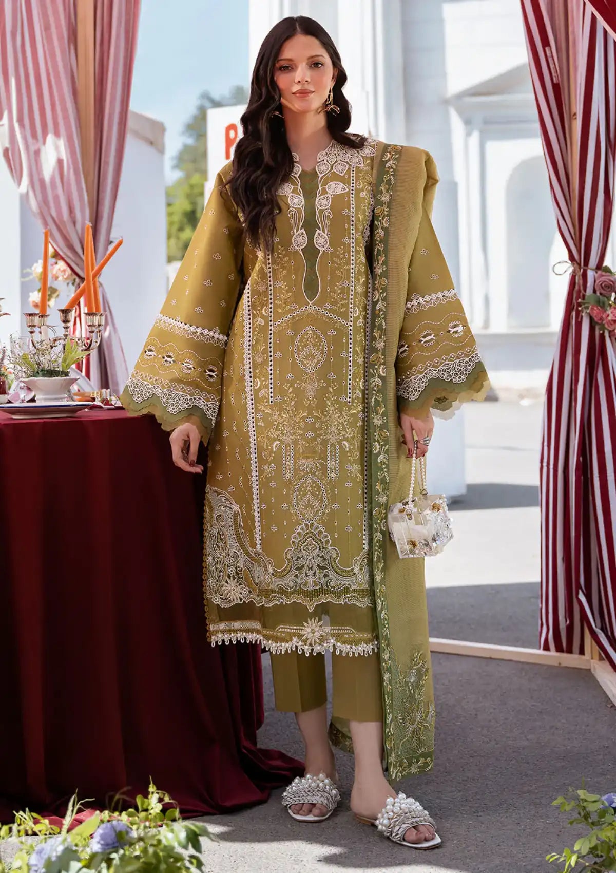 Bin Ilyas Clara Luxury Lawn'24 D-211-A - Mohsin Saeed Fabrics