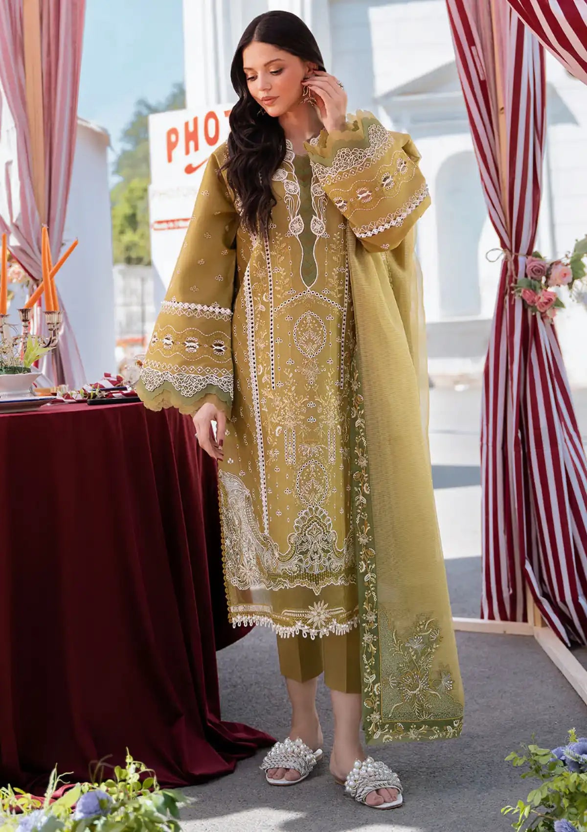 Bin Ilyas Clara Luxury Lawn'24 D-211-A - Mohsin Saeed Fabrics