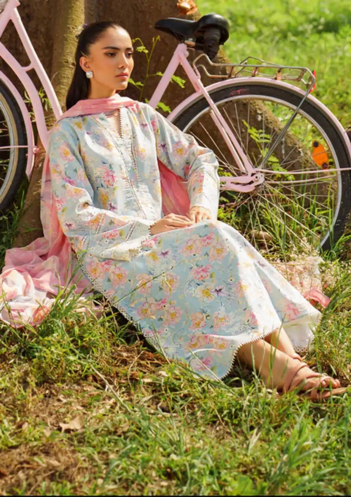 Summer Skies By Yards'24 D-08-Daffodil - Mohsin Saeed Fabrics