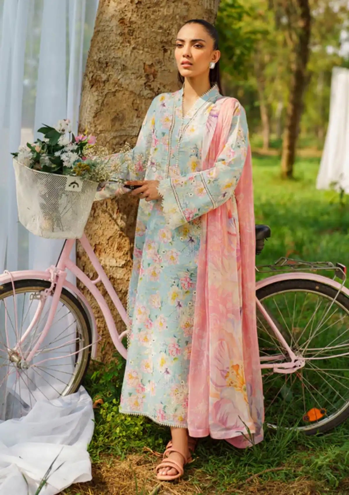 Summer Skies By Yards'24 D-08-Daffodil - Mohsin Saeed Fabrics