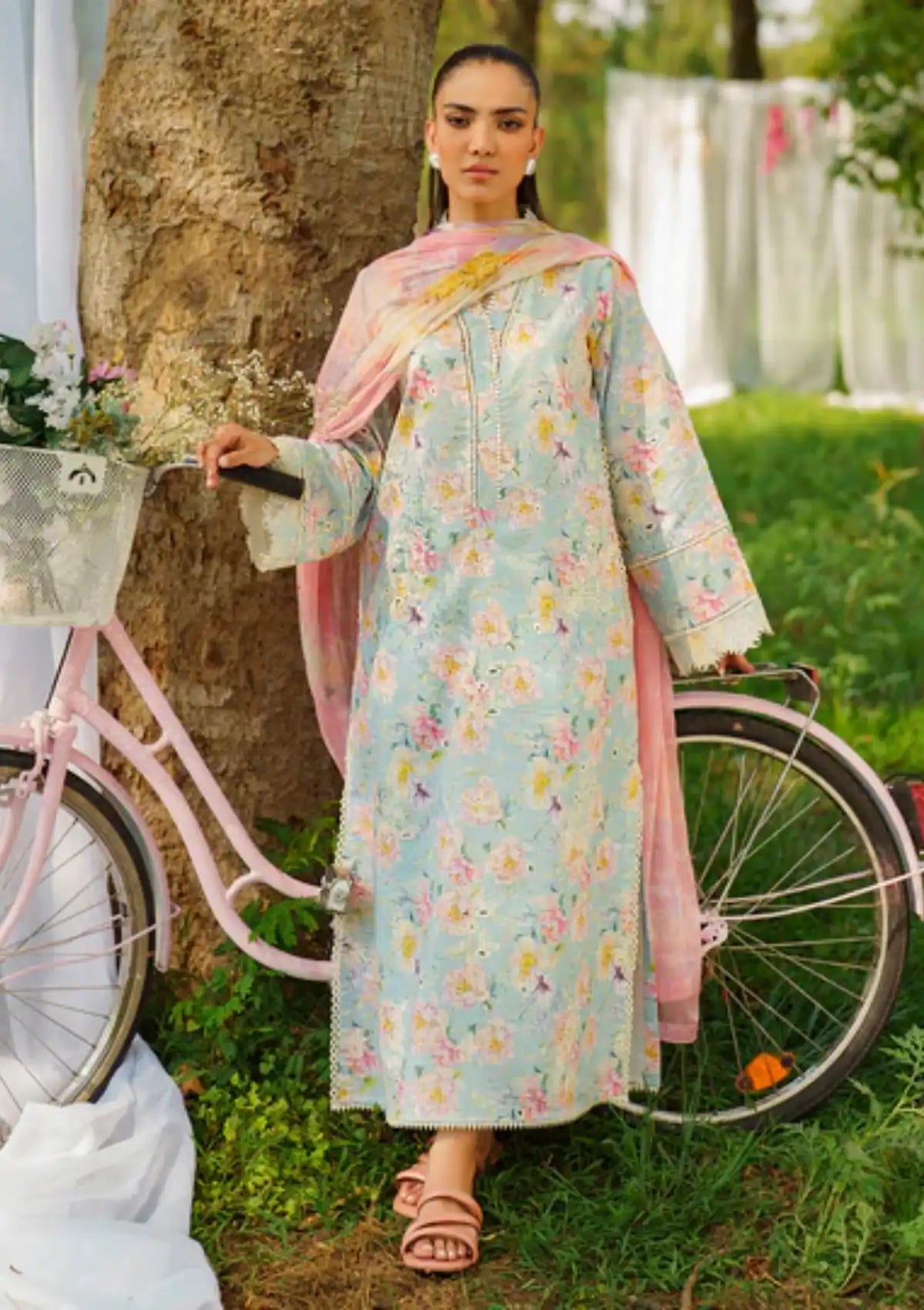 Summer Skies By Yards'24 D-08-Daffodil - Mohsin Saeed Fabrics