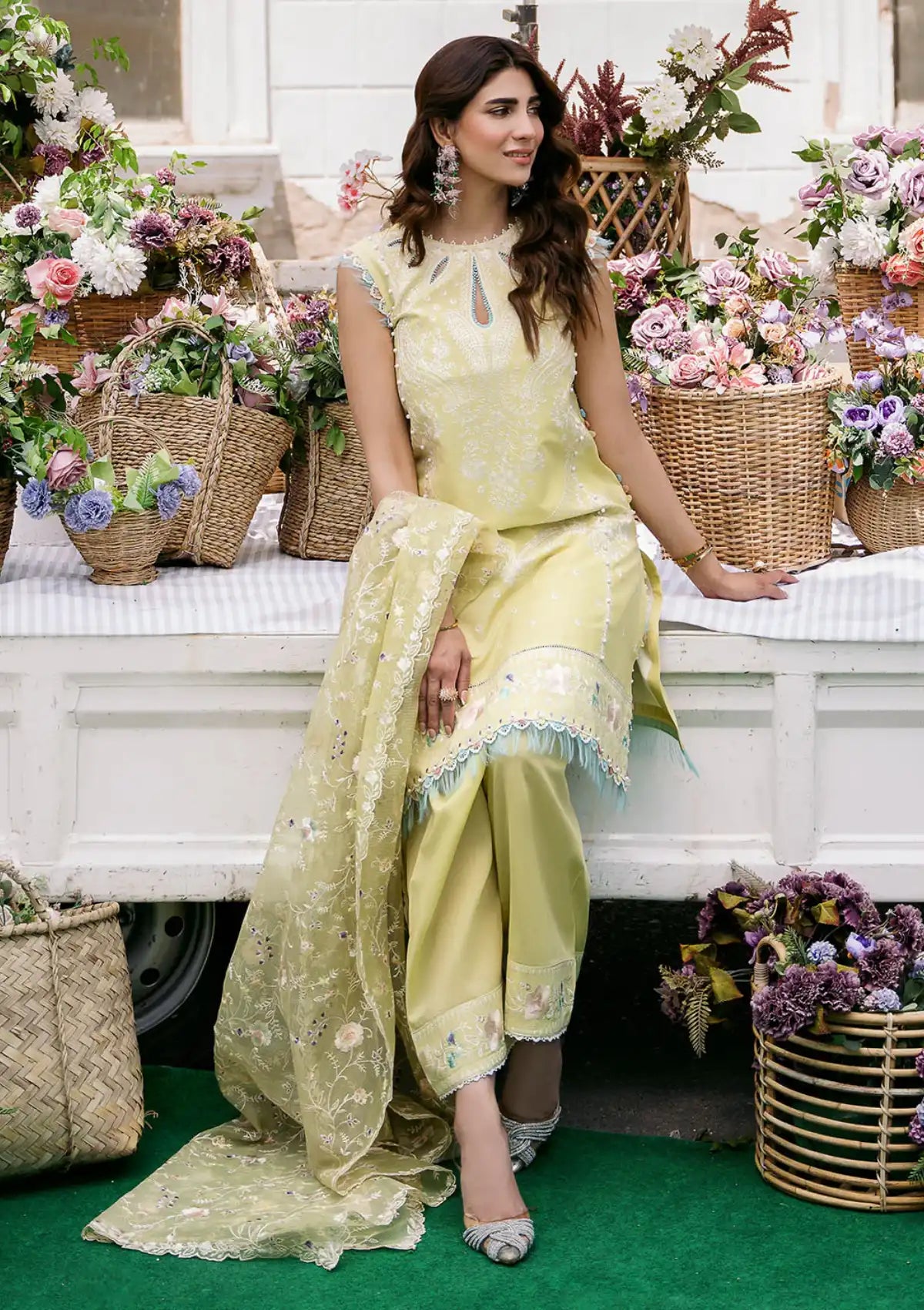 Bin Ilyas Clara Luxury Lawn'24 D-214-B - Mohsin Saeed Fabrics