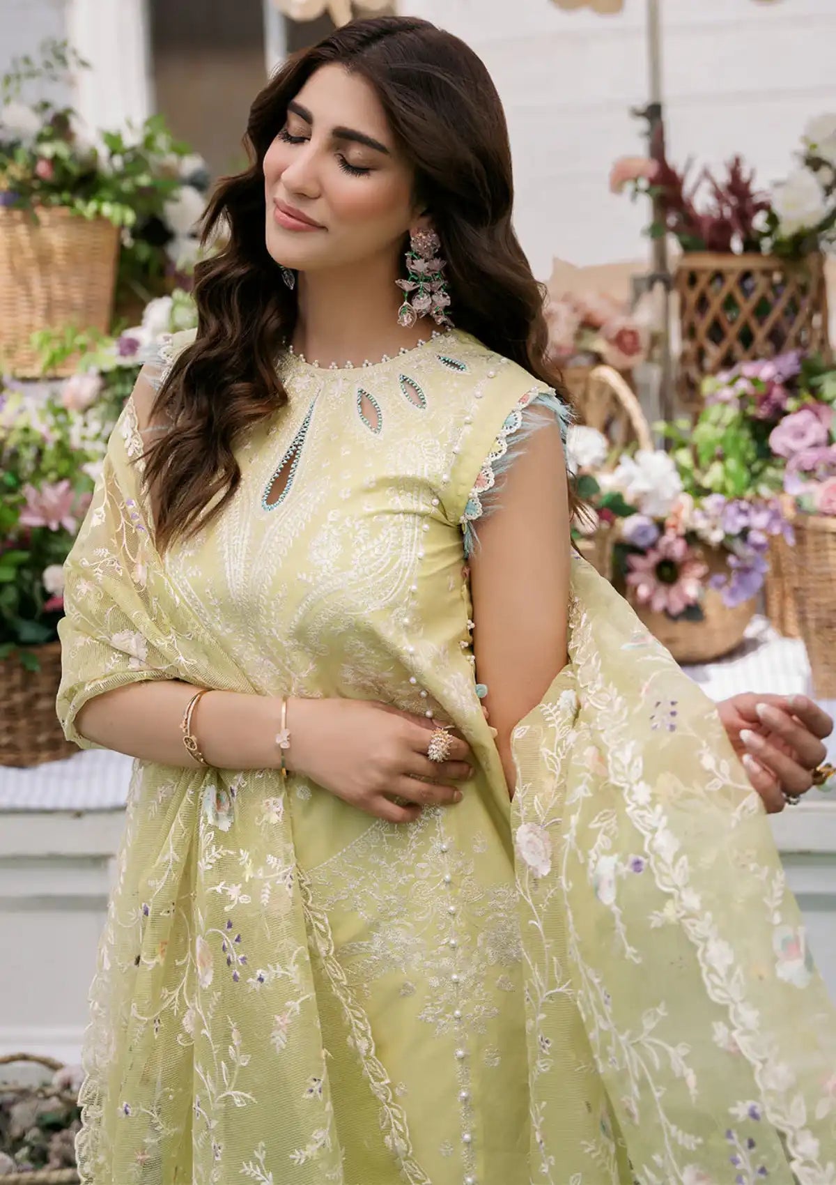 Bin Ilyas Clara Luxury Lawn'24 D-214-B - Mohsin Saeed Fabrics