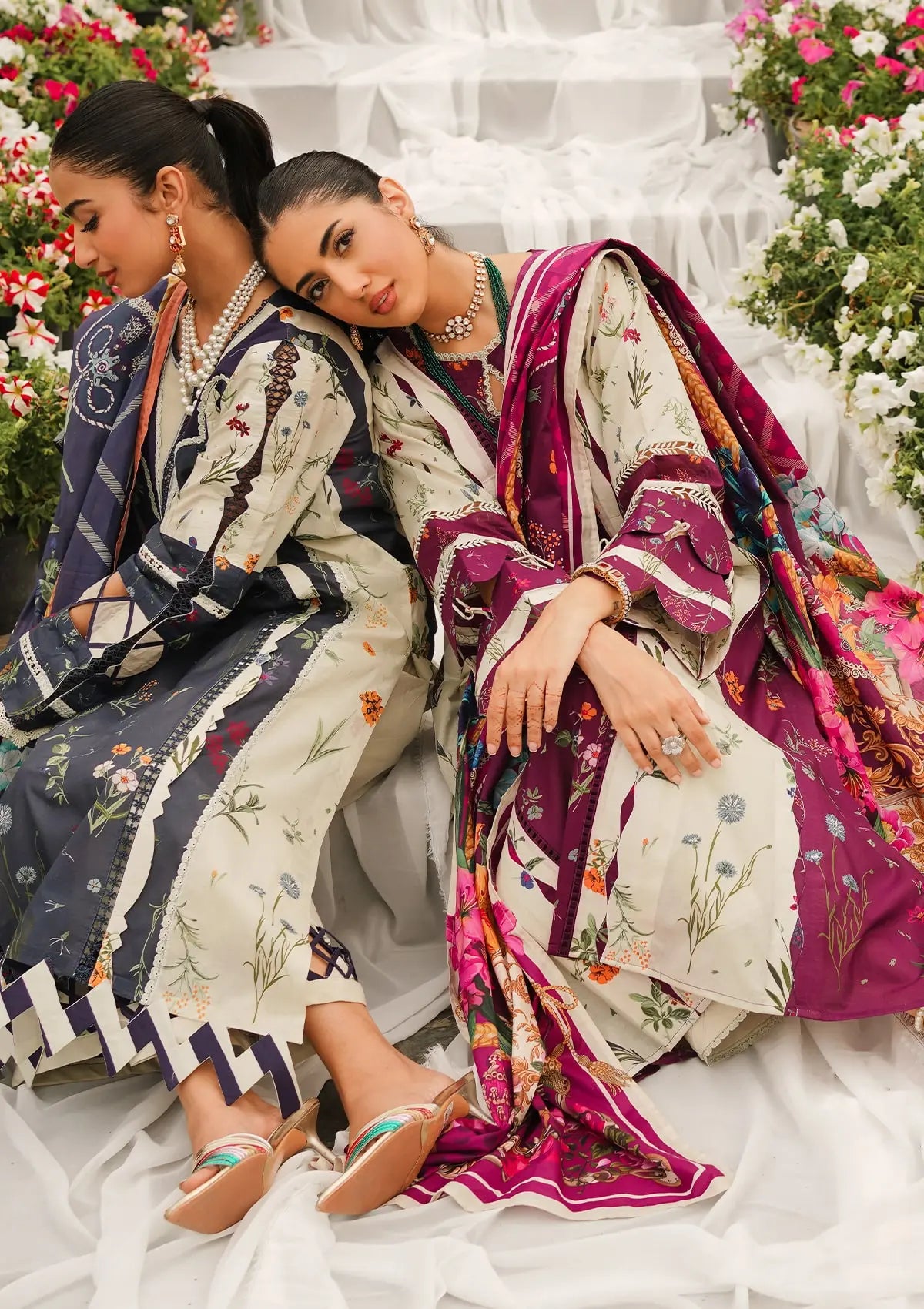 Elaf Prints Lawn Collection'24 EEP-08A-Twilight Ties - Mohsin Saeed Fabrics