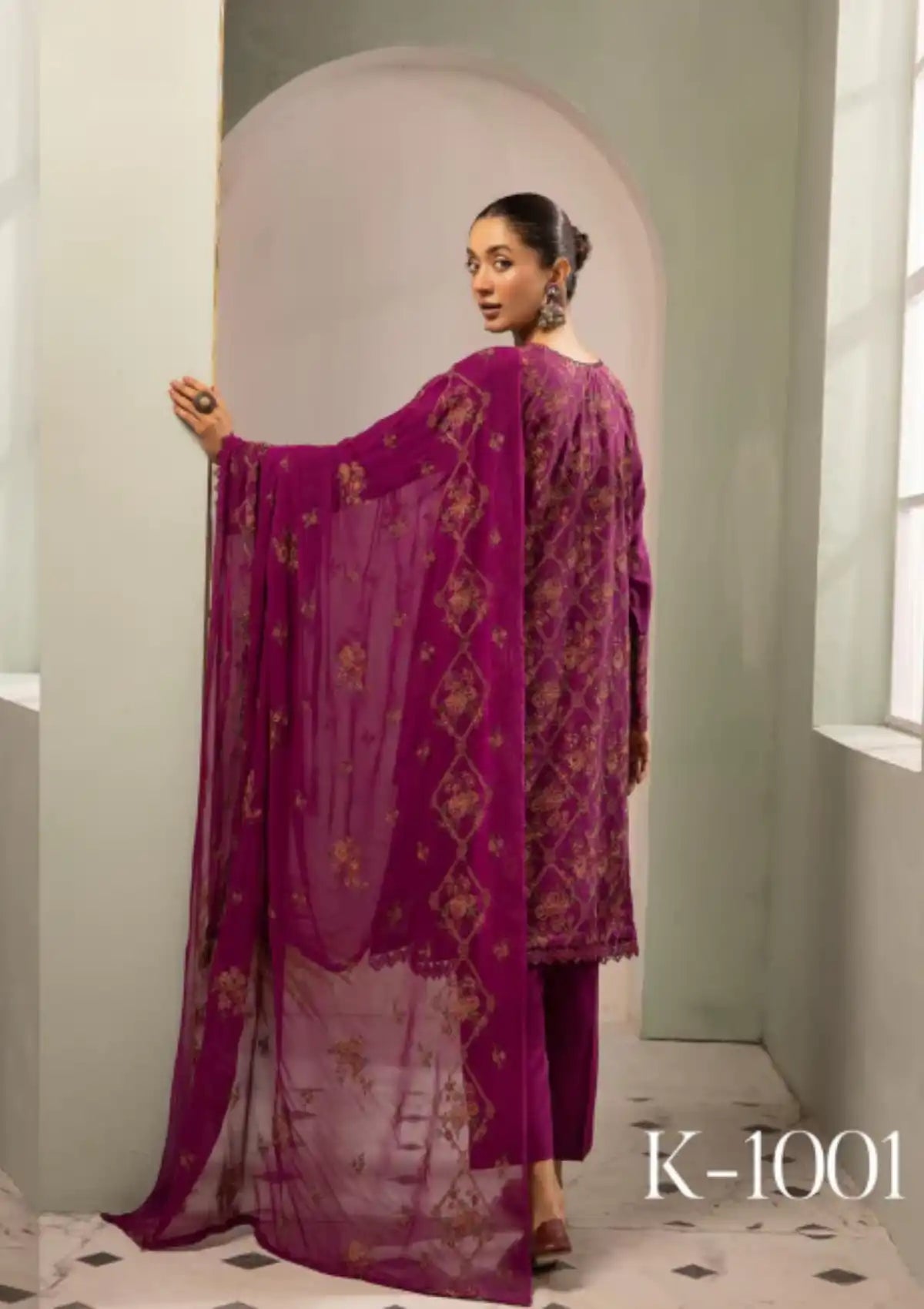 Khoobsurat Emb Karandi'23 K-1001 - Mohsin Saeed Fabrics