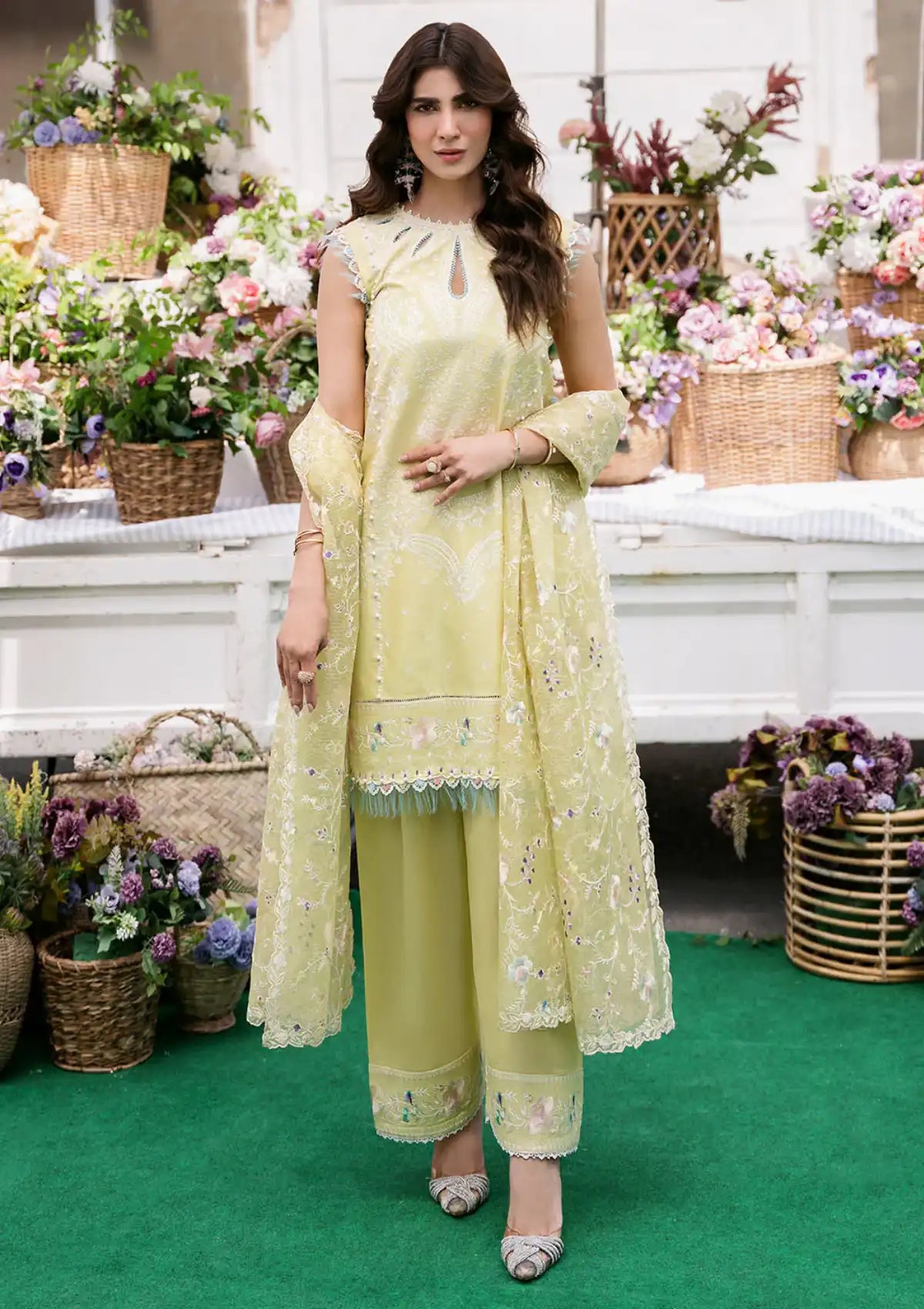 Bin Ilyas Clara Luxury Lawn'24 D-214-B - Mohsin Saeed Fabrics