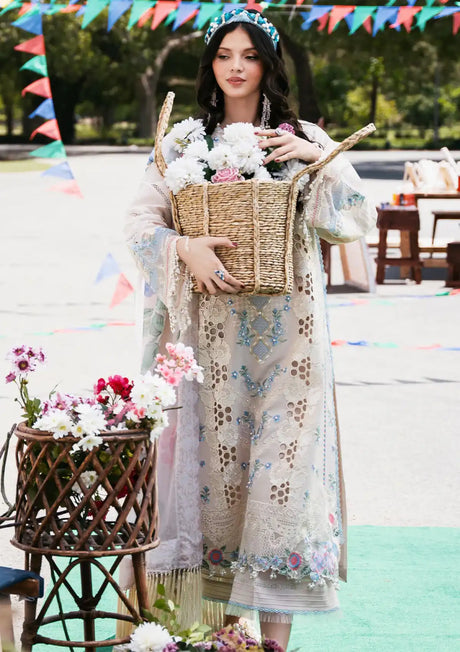 Bin Ilyas Clara Luxury Lawn'24 D-213-B - Mohsin Saeed Fabrics