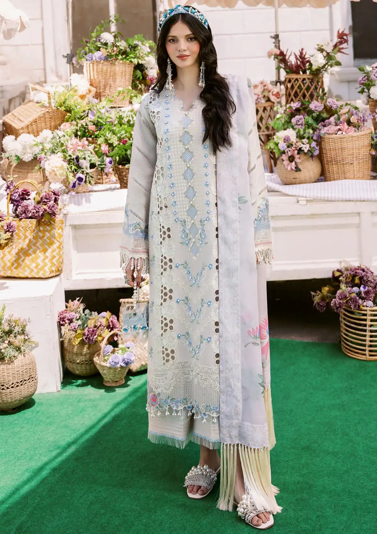 Bin Ilyas Clara Luxury Lawn'24 D-213-B - Mohsin Saeed Fabrics