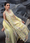 Crimson Luxury Lawn'24 D-05A-Believe In Her-Topaz Yellow - Mohsin Saeed Fabrics