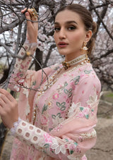 Crimson Luxury Lawn'24 D-05B-Believe In Her-Blush Pink - Mohsin Saeed Fabrics