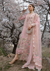 Crimson Luxury Lawn'24 D-05B-Believe In Her-Blush Pink - Mohsin Saeed Fabrics