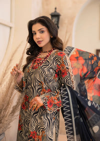Waresha Printed Perfection Lawn'26 PP-01 Ivory Bloom