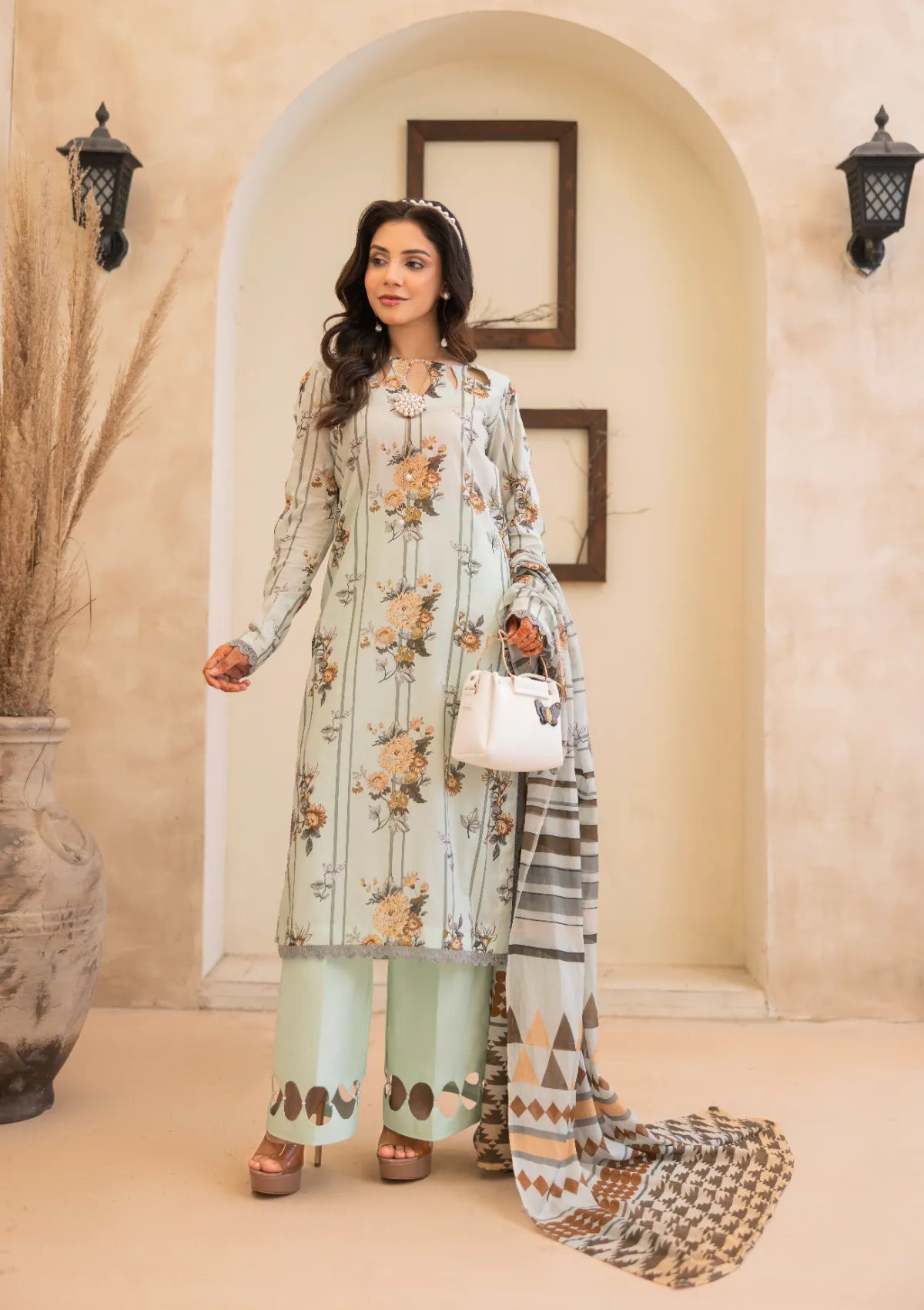 Waresha Printed Perfection Lawn'26 PP-02 Gulnaar Essence