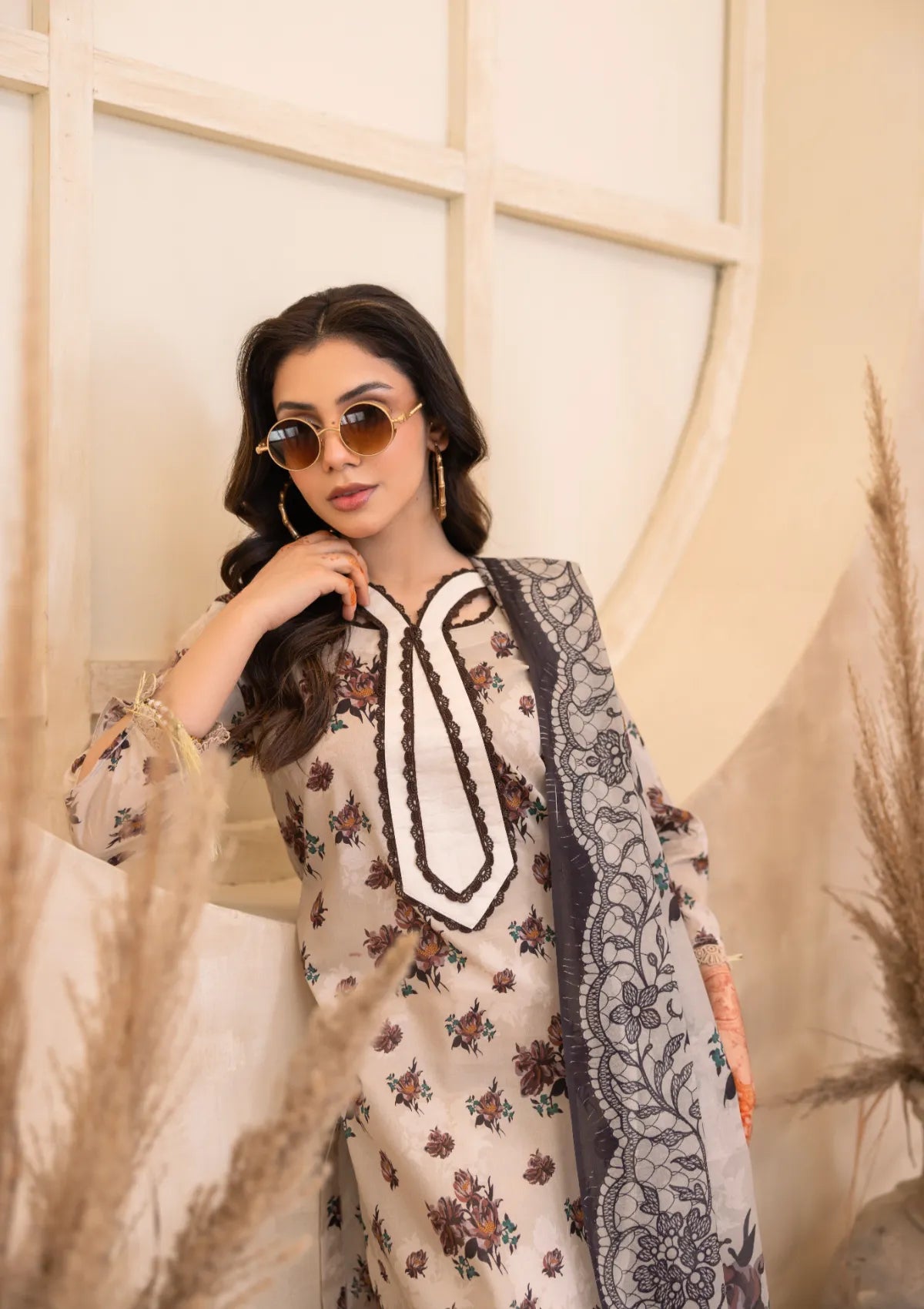 Waresha Printed Perfection Lawn'26 PP-03 Haseen Aura