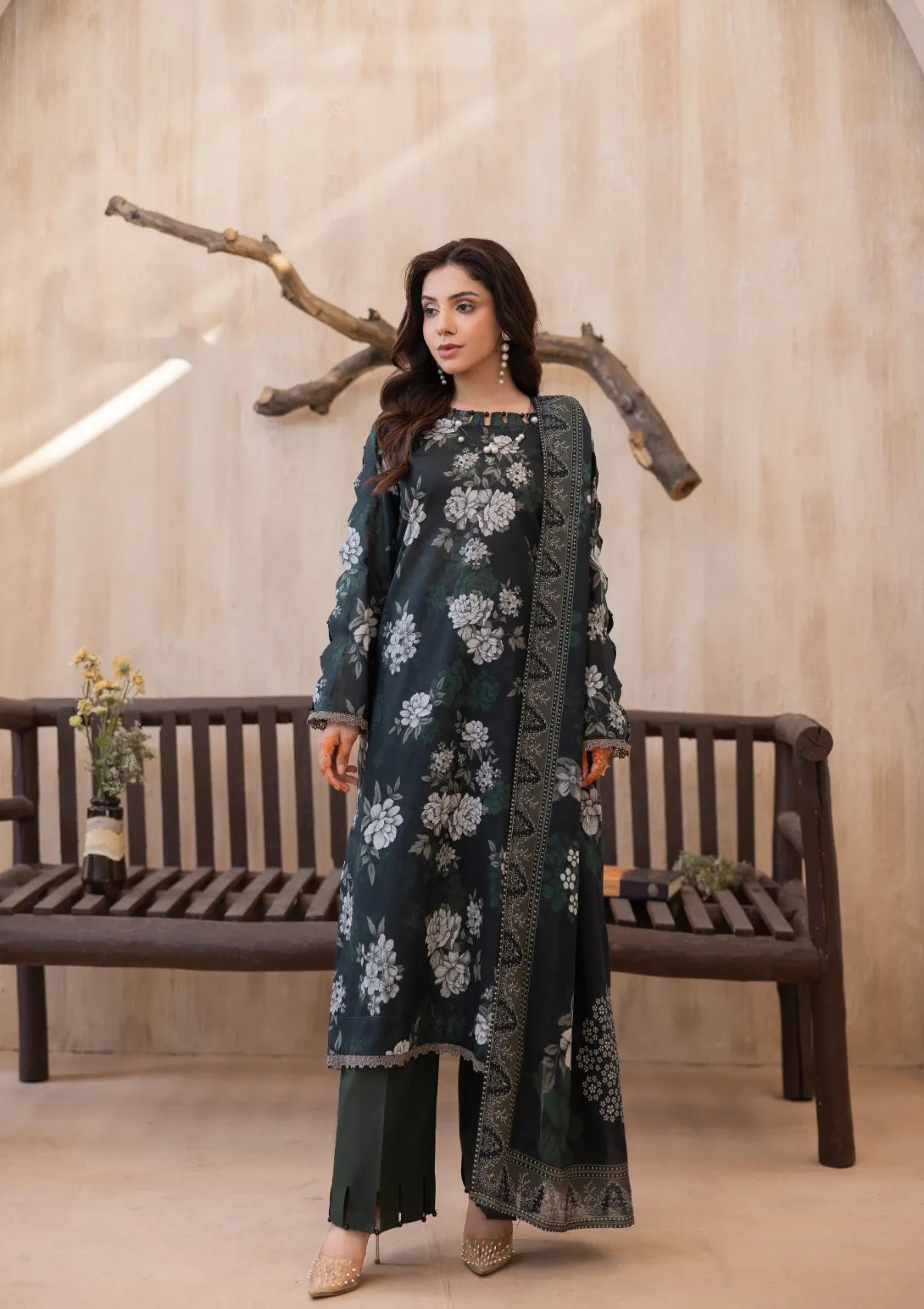 Waresha Printed Perfection Lawn'26 PP-07 Rooh-e-Gul
