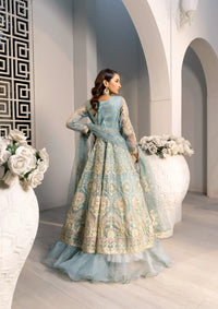 Mehroz-e-Rah By Anam Pret'24 D-03-Ice Blue - Mohsin Saeed Fabrics