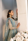 Mehroz-e-Rah By Anam Pret'24 D-03-Ice Blue - Mohsin Saeed Fabrics