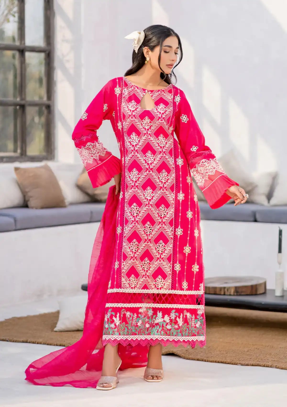 Parishay Dilkash Summer Lawn'24 Vol-02 DH-08 - Mohsin Saeed Fabrics