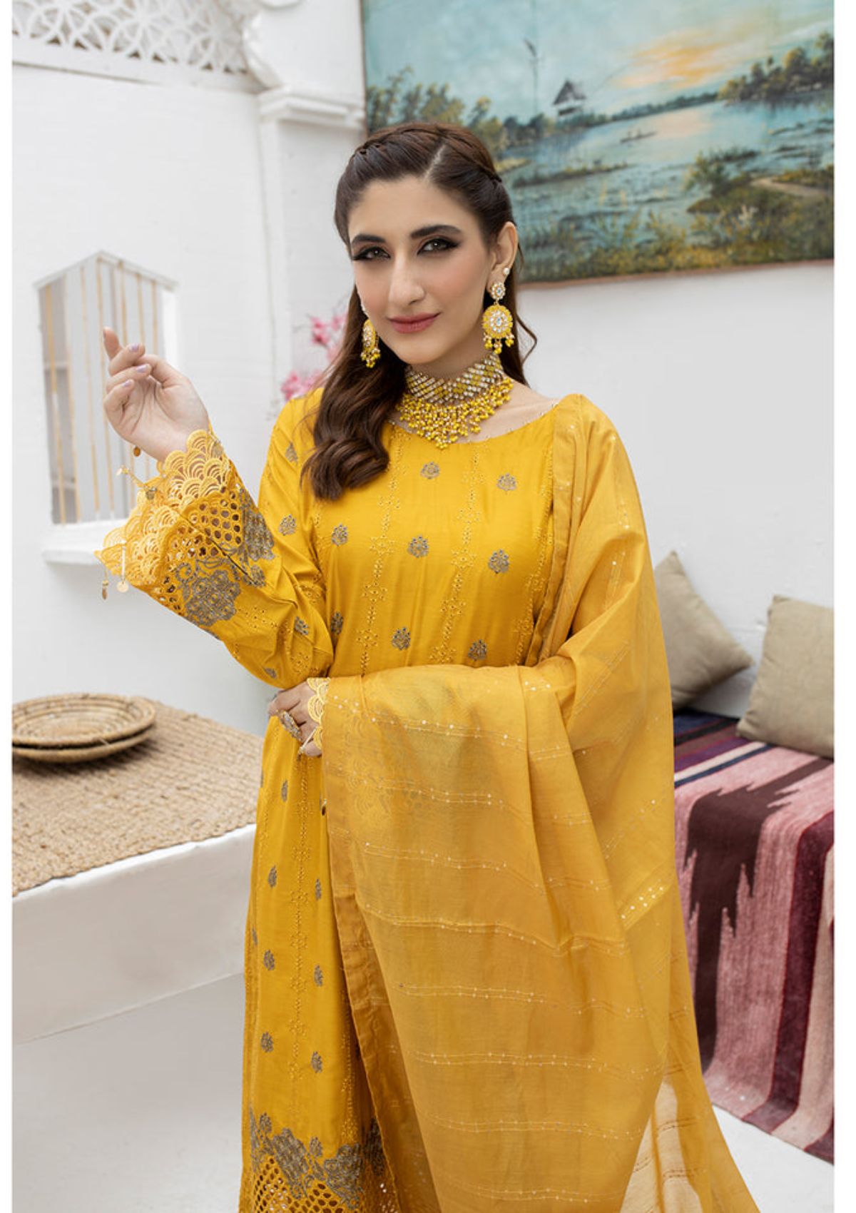 Malka Luxury Emb By MI Creation'23 D-01 - Mohsin Saeed Fabrics