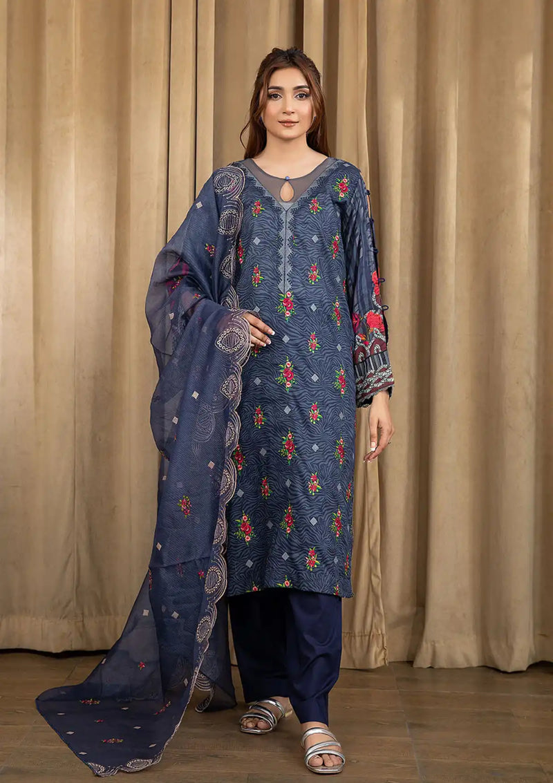 Safwa Bliss Emb Lawn'24 SBL-09 - Mohsin Saeed Fabrics
