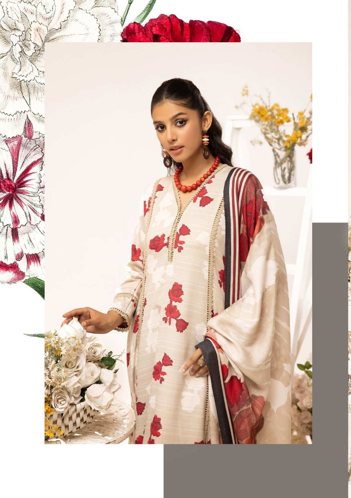 Rangrez Printed Wool by Nur'24 RN-409