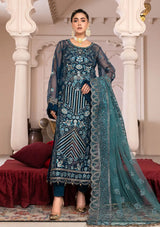 JJ Embellish By Janique'23 Vol-01 D-002 Blue Contour