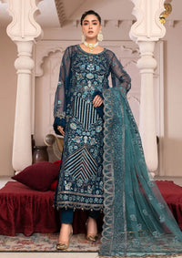 JJ Embellish By Janique'23 Vol-01 D-002 Blue Contour