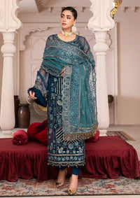 JJ Embellish By Janique'23 Vol-01 D-002 Blue Contour