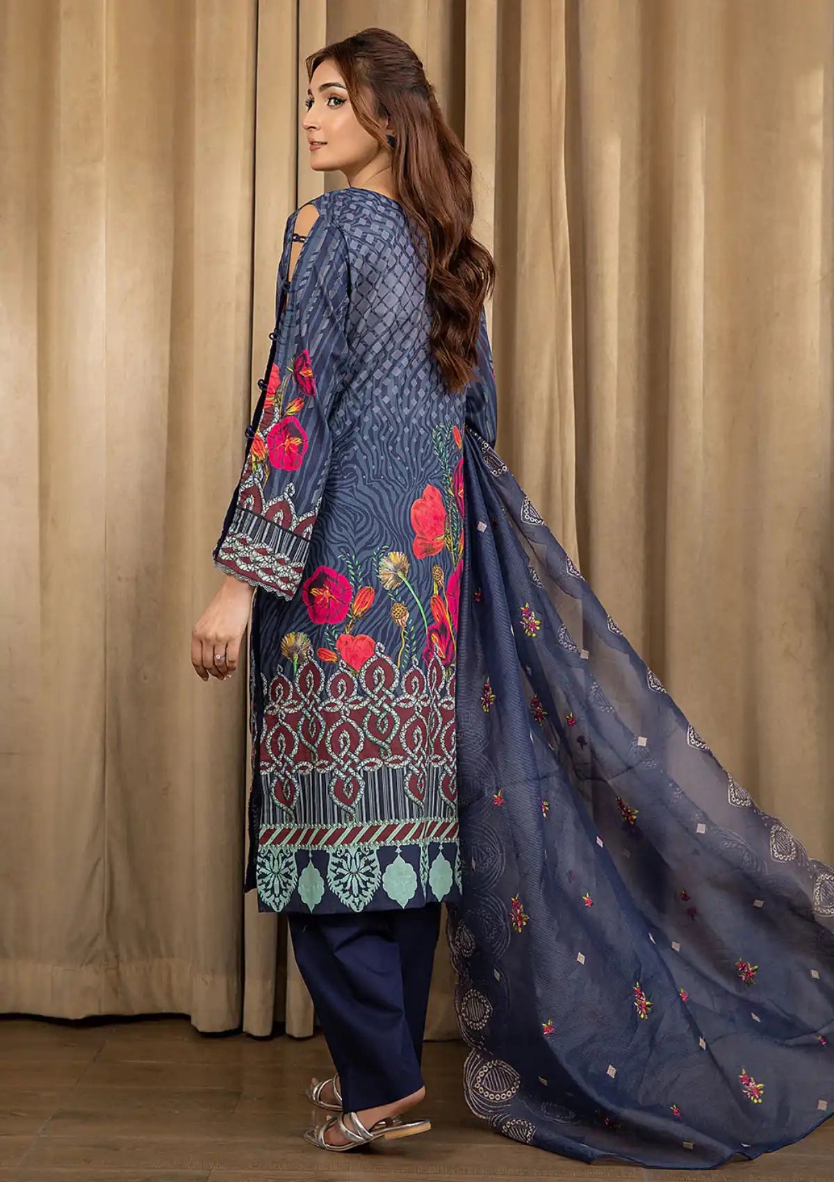 Safwa Bliss Emb Lawn'24 SBL-09 - Mohsin Saeed Fabrics