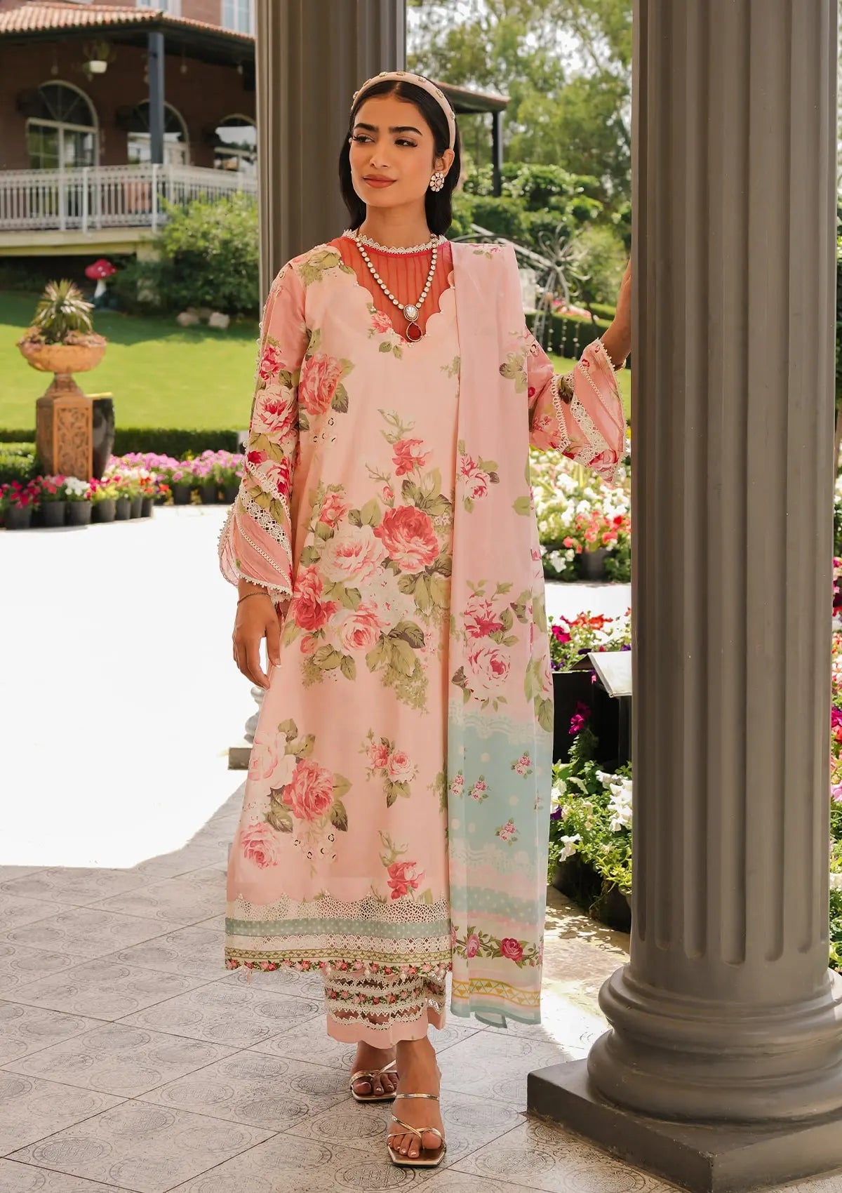 Elaf Prints Lawn Collection'24 EEP-01B-Petal Pulse - Mohsin Saeed Fabrics