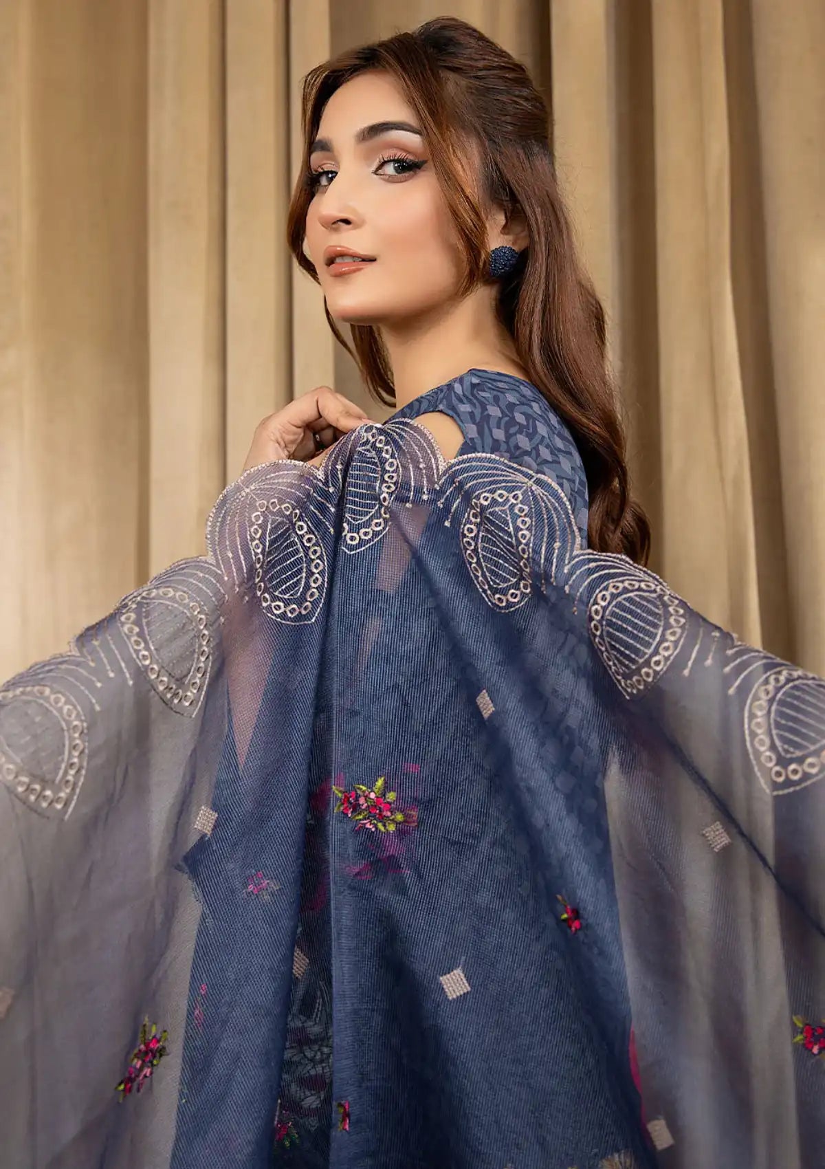 Safwa Bliss Emb Lawn'24 SBL-09 - Mohsin Saeed Fabrics