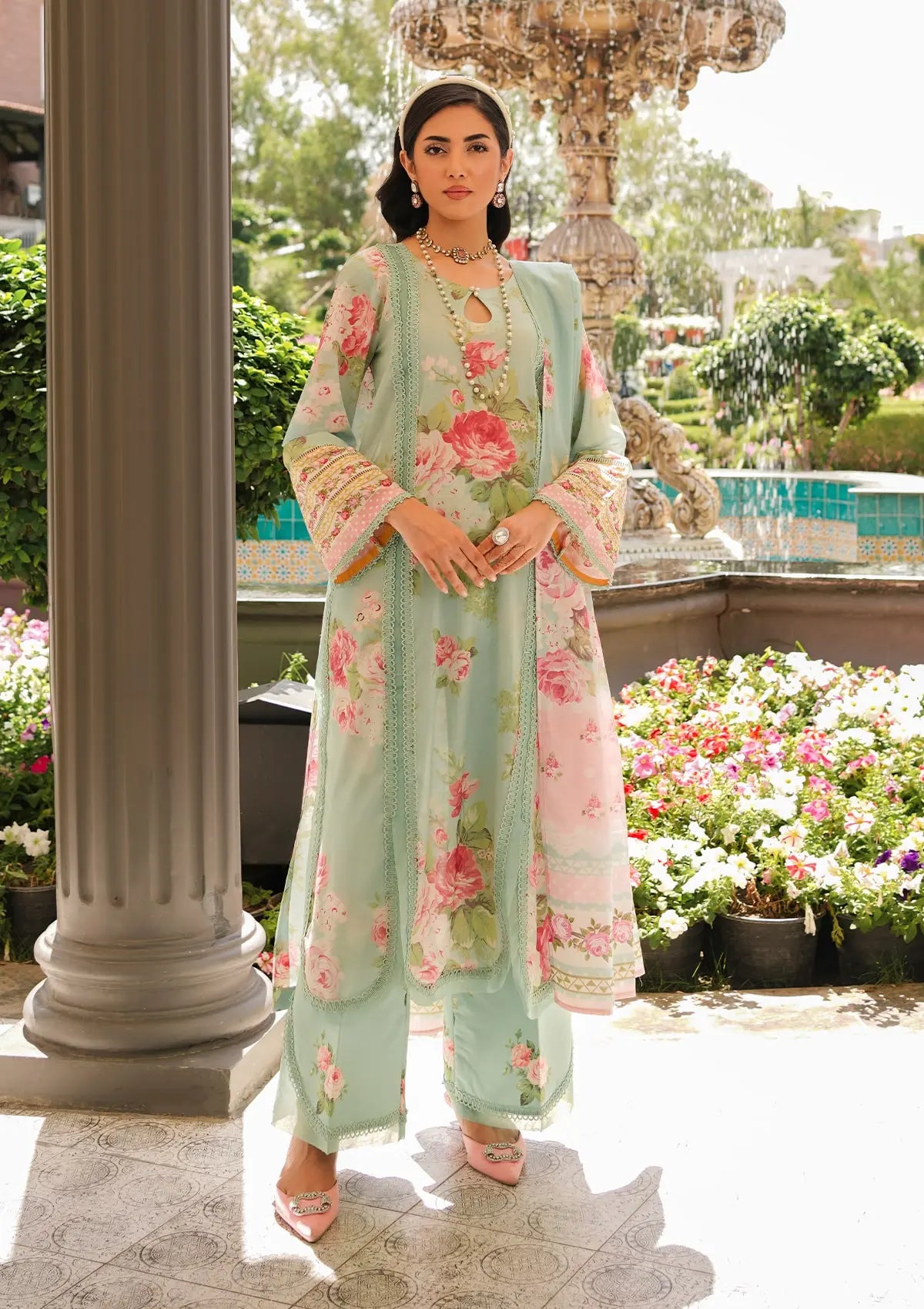 Elaf Prints Lawn Collection'24 EEP-01A-Frostie - Mohsin Saeed Fabrics