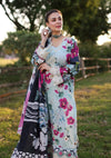 Elaf Print Chikankari Lawn'24 ECK-01B AQUABELLA