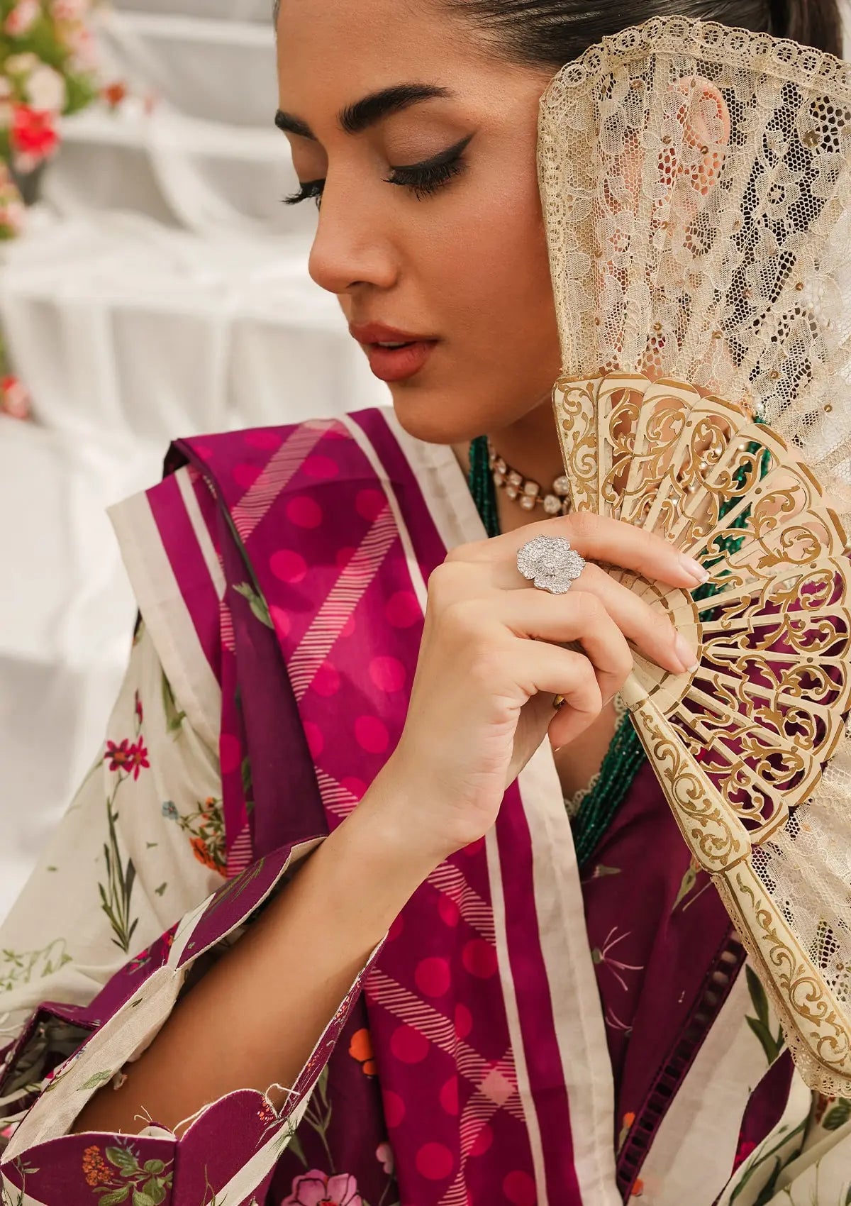 Elaf Prints Lawn Collection'24 EEP-08A-Twilight Ties - Mohsin Saeed Fabrics