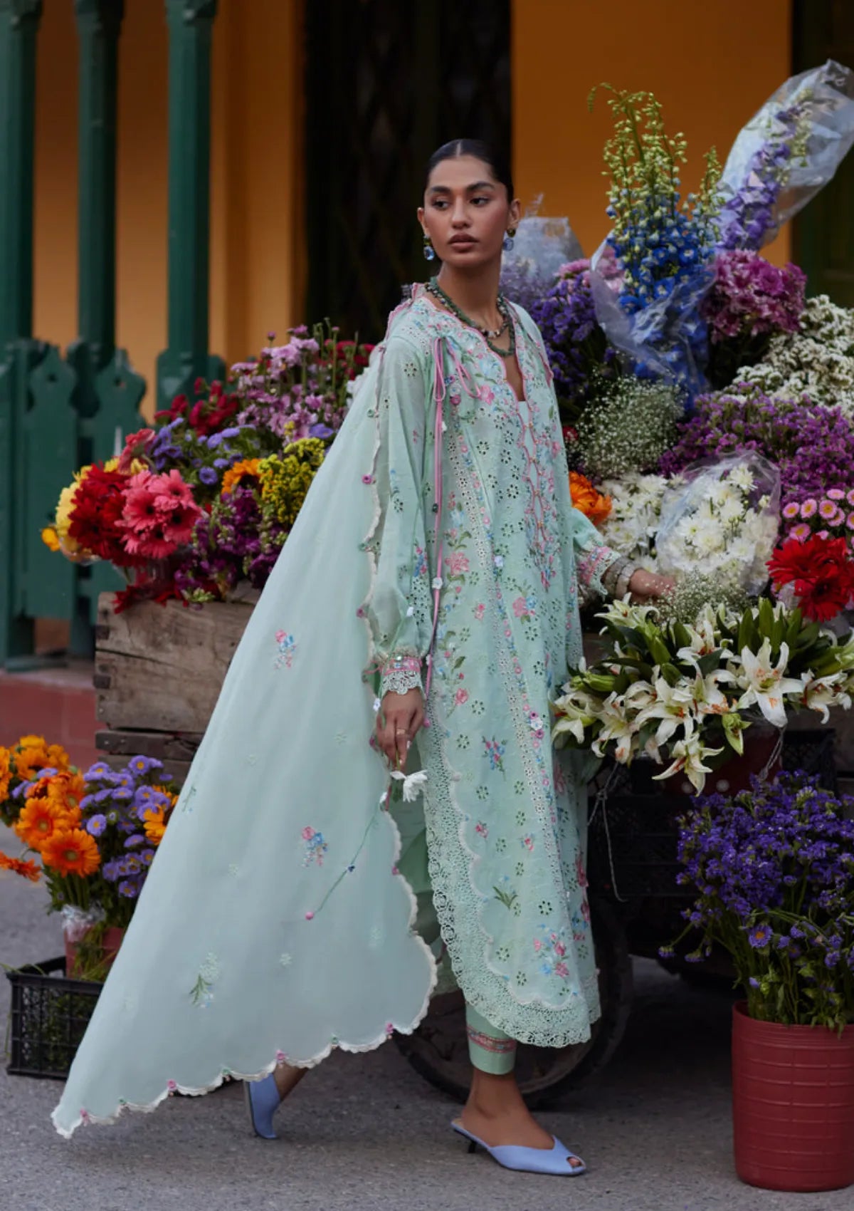 Zaha Wildflower Festive Lawn'26 ZF-12 JADE VINE REVERIE