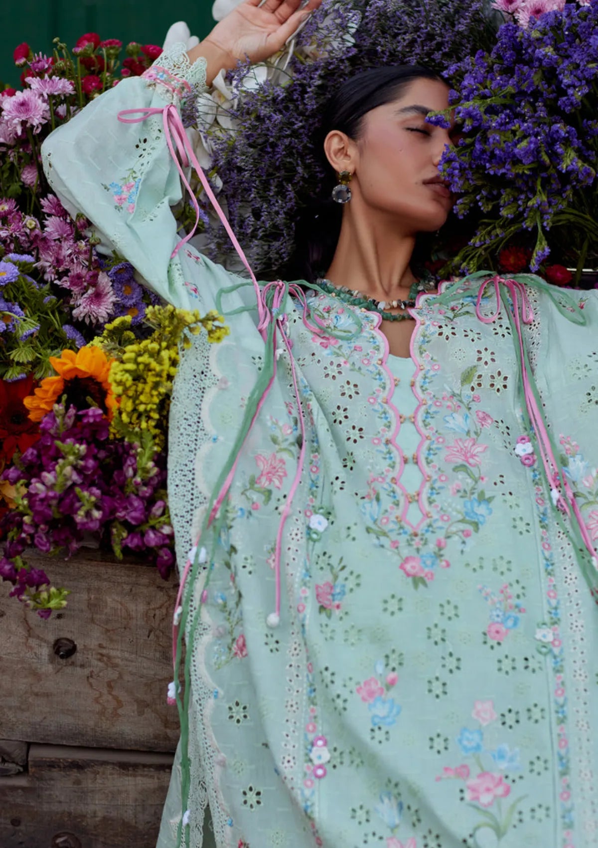Zaha Wildflower Festive Lawn'26 ZF-12 JADE VINE REVERIE