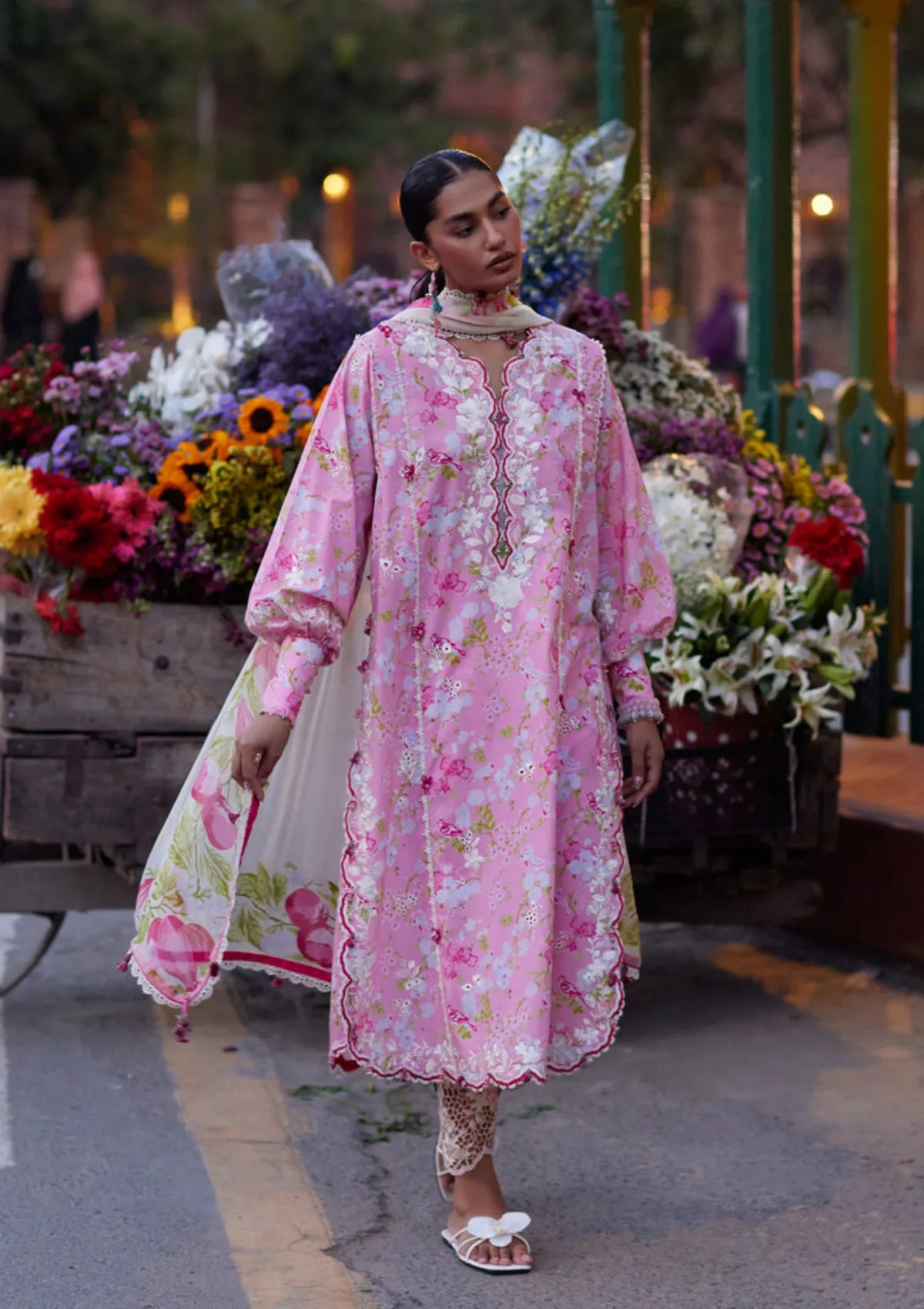 Zaha Wildflower Festive Lawn'26 ZF-03 PEONY REVERIE