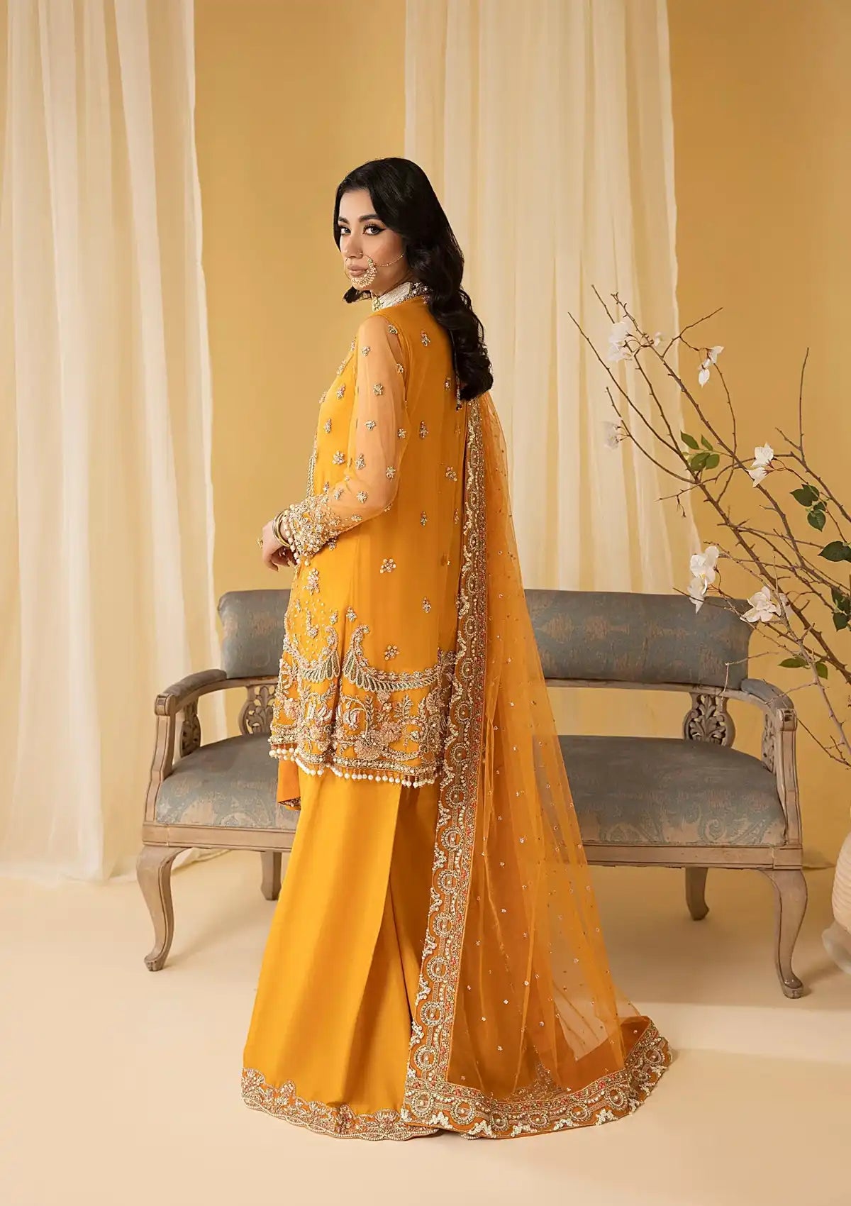Nuriyaa Mystic Luxe Formal'23 AMBER - Mohsin Saeed Fabrics