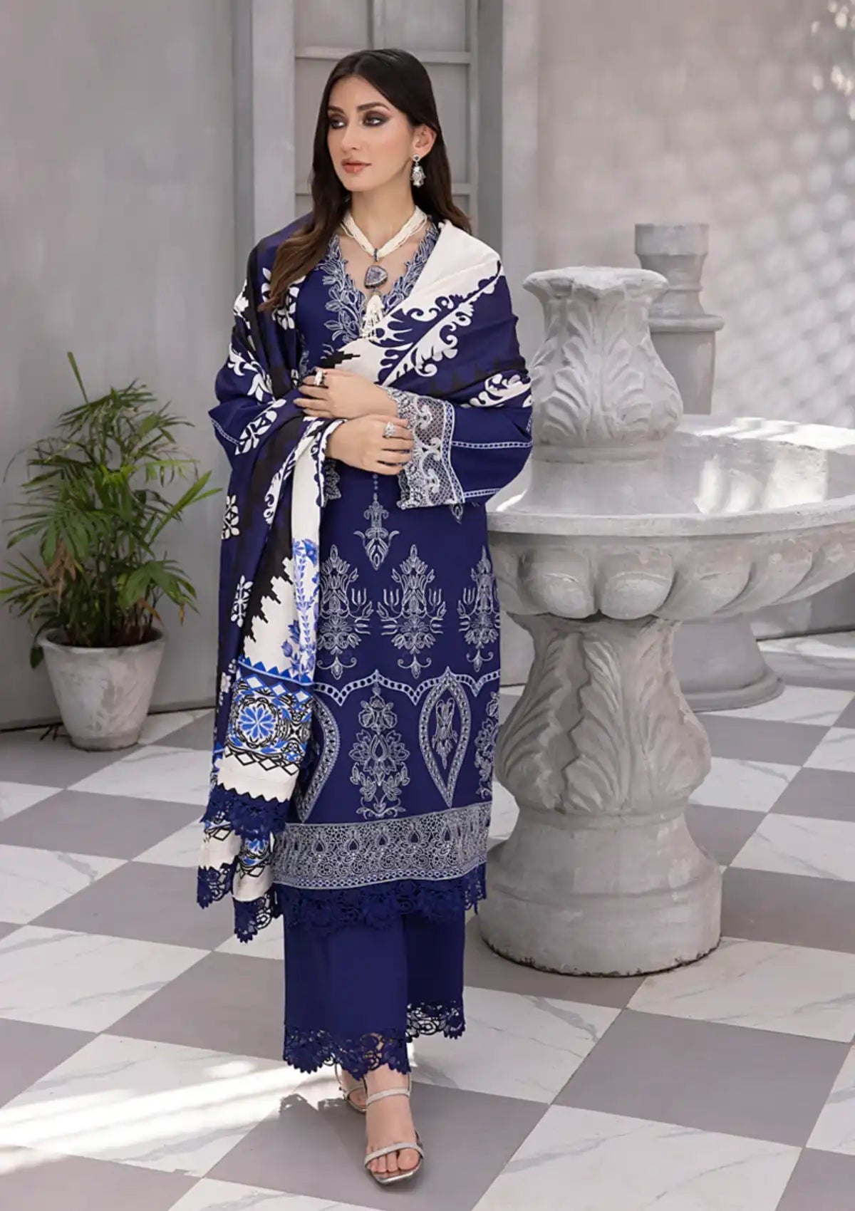 Rang Rasiya Florence Slub Linen'23 D-06 AMAYA - Mohsin Saeed Fabrics