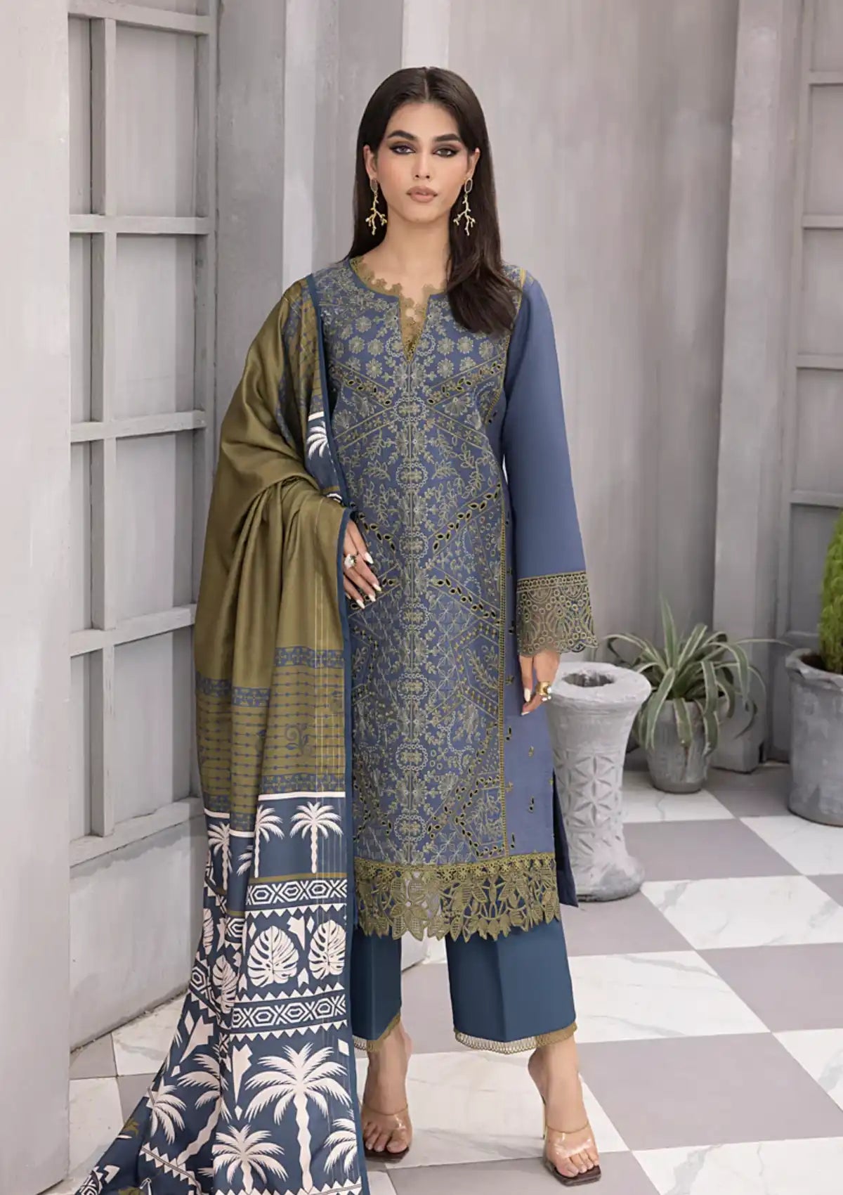 Rang Rasiya Florence Slub Linen'23 D-04 ZAHABIA - Mohsin Saeed Fabrics