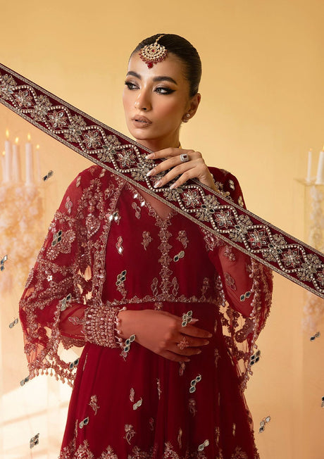 Nuriyaa Mystic Luxe Formal'23 SCARLET - Mohsin Saeed Fabrics