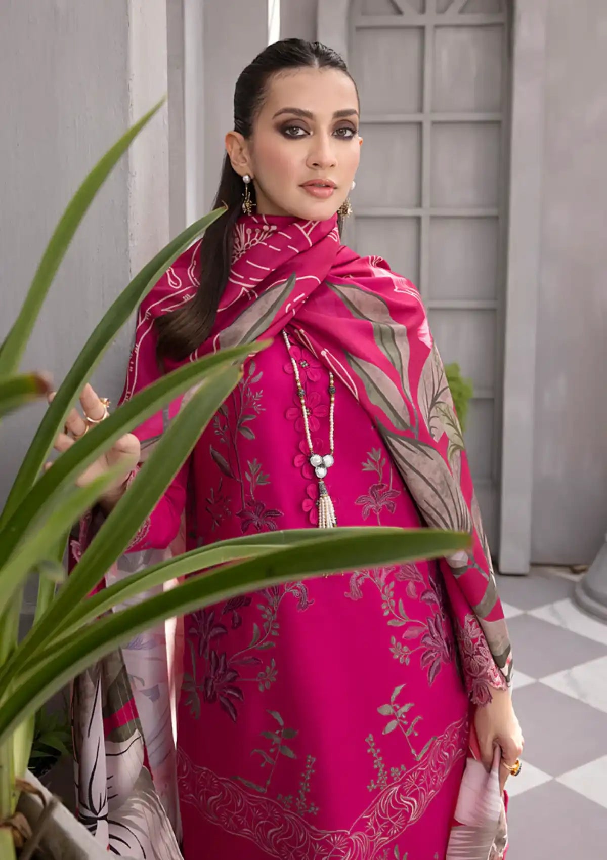 Rang Rasiya Florence Slub Linen'23 D-08 RAISA - Mohsin Saeed Fabrics