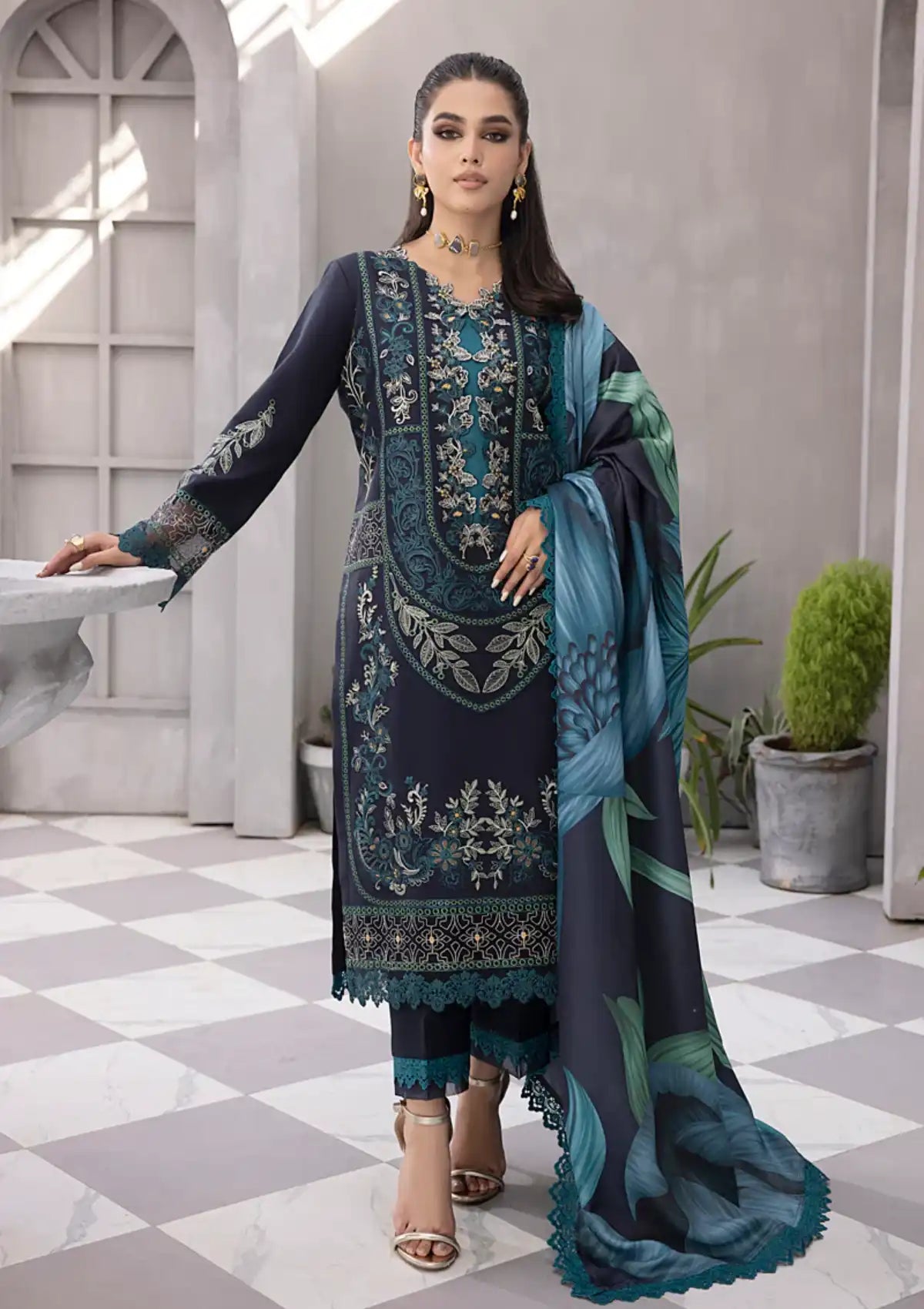 Rang Rasiya Florence Slub Linen'23 D-05 KAZIMAH - Mohsin Saeed Fabrics