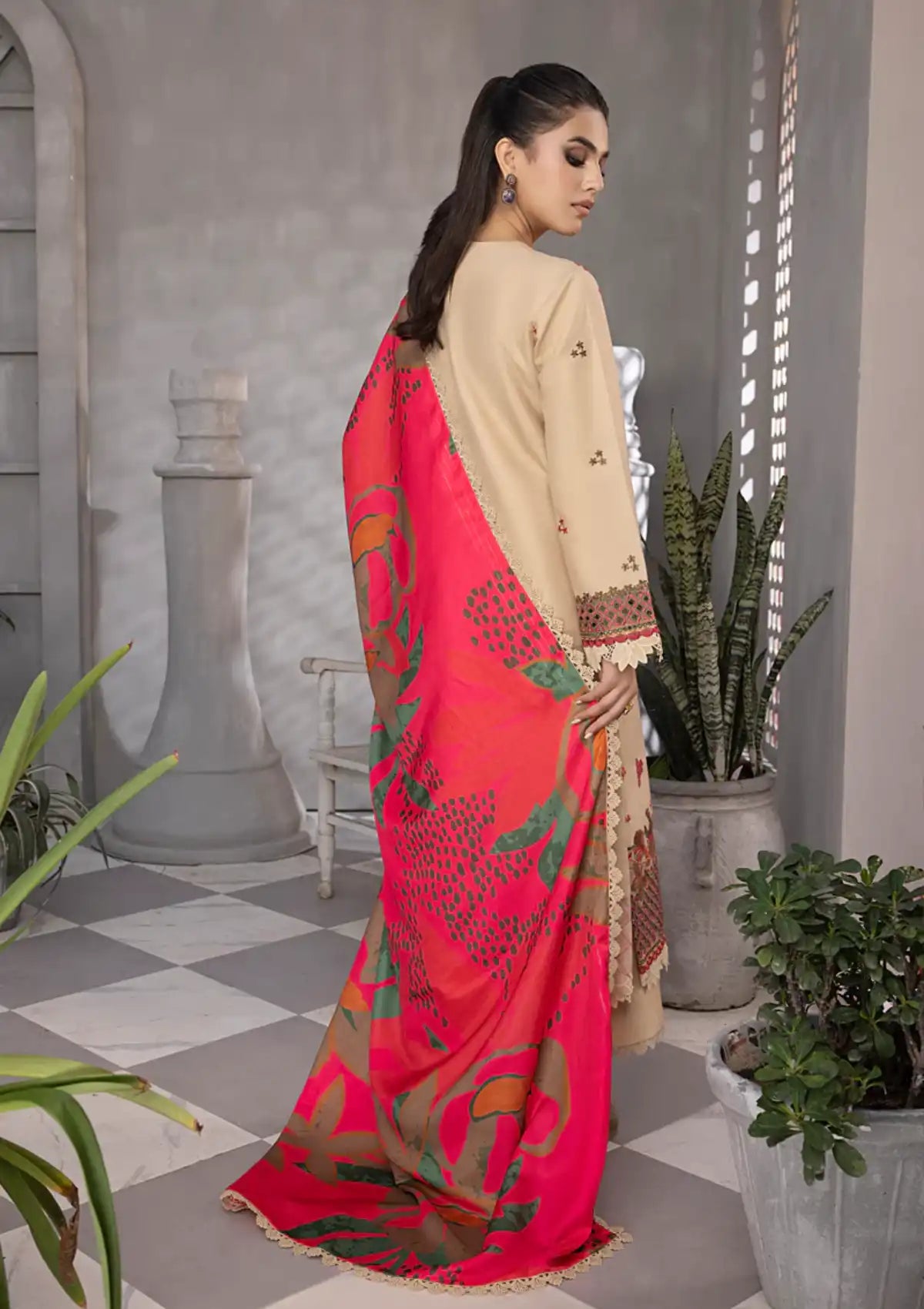Rang Rasiya Florence Slub Linen'23 D-02 MAIRA - Mohsin Saeed Fabrics