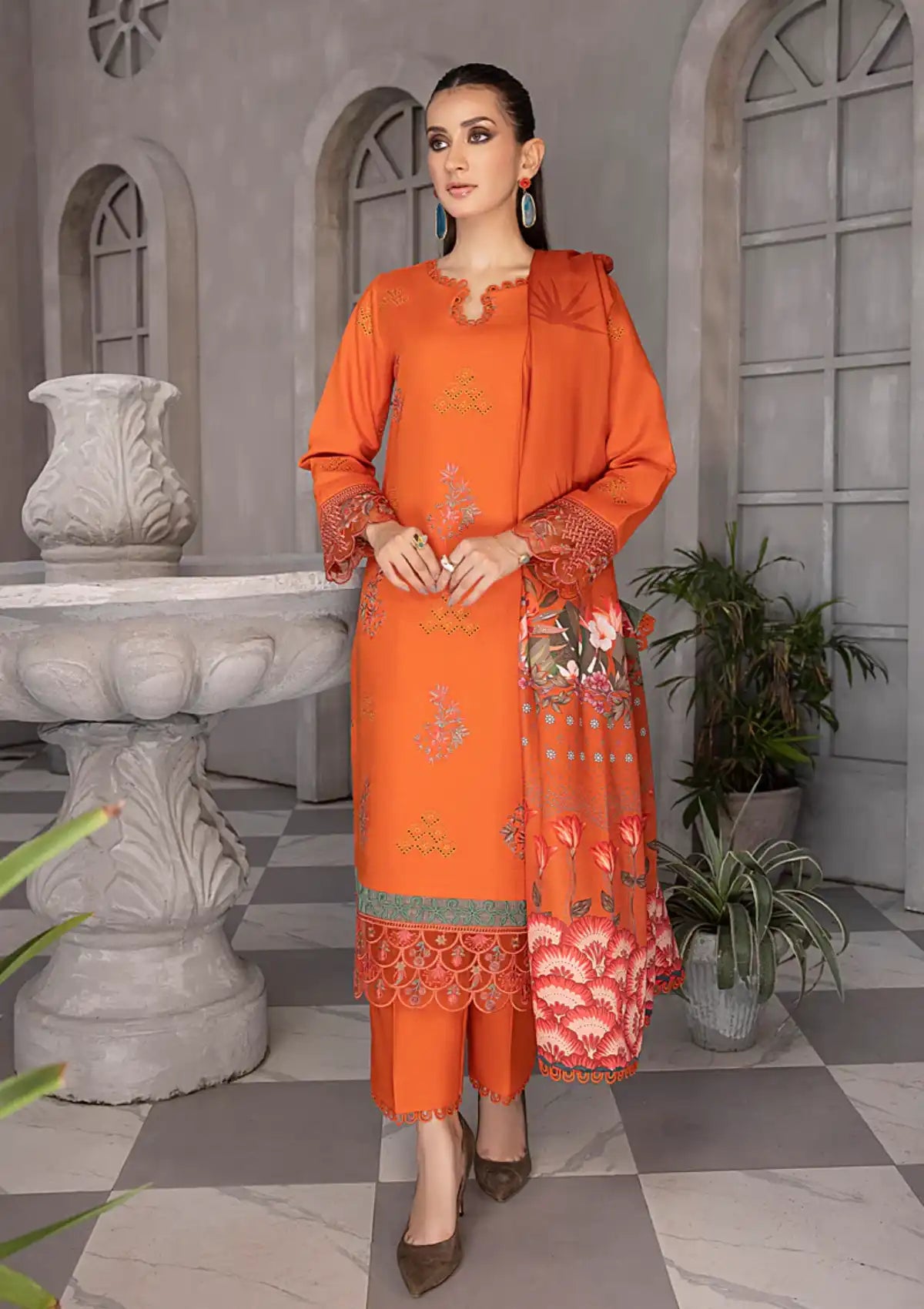 Rang Rasiya Florence Slub Linen'23 D-10 ADAN - Mohsin Saeed Fabrics