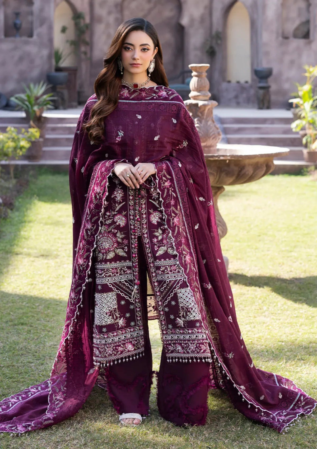 Raeesa Premium Kimora Luxury Karandi'26 HK-12 LILA