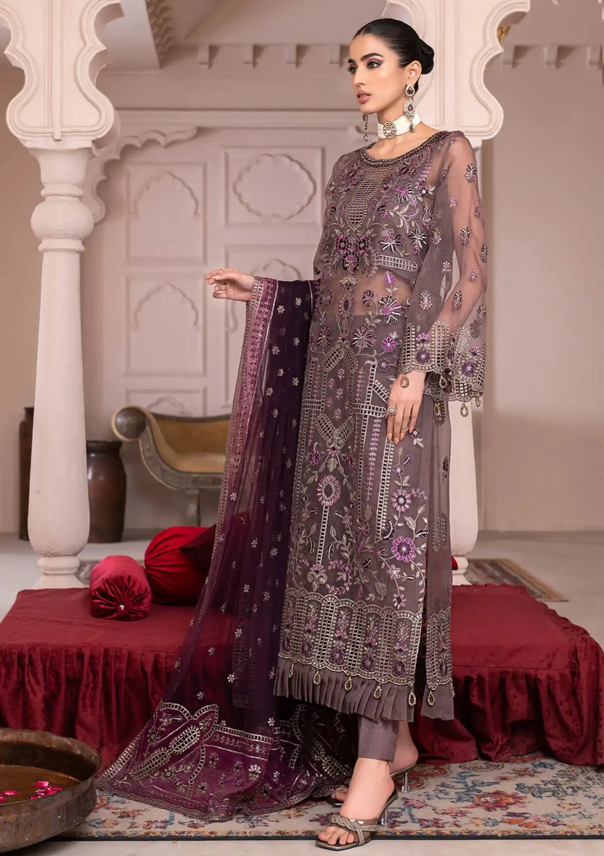JJ Embellish By Janique'23 Vol-01 D-004 Orchid Vine