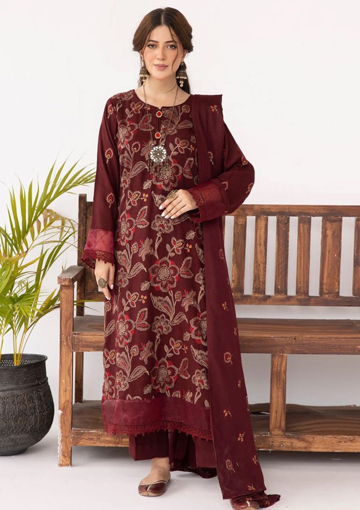 Nazakat Peach Leather By Khoobsurat'23 D-02 - Mohsin Saeed Fabrics