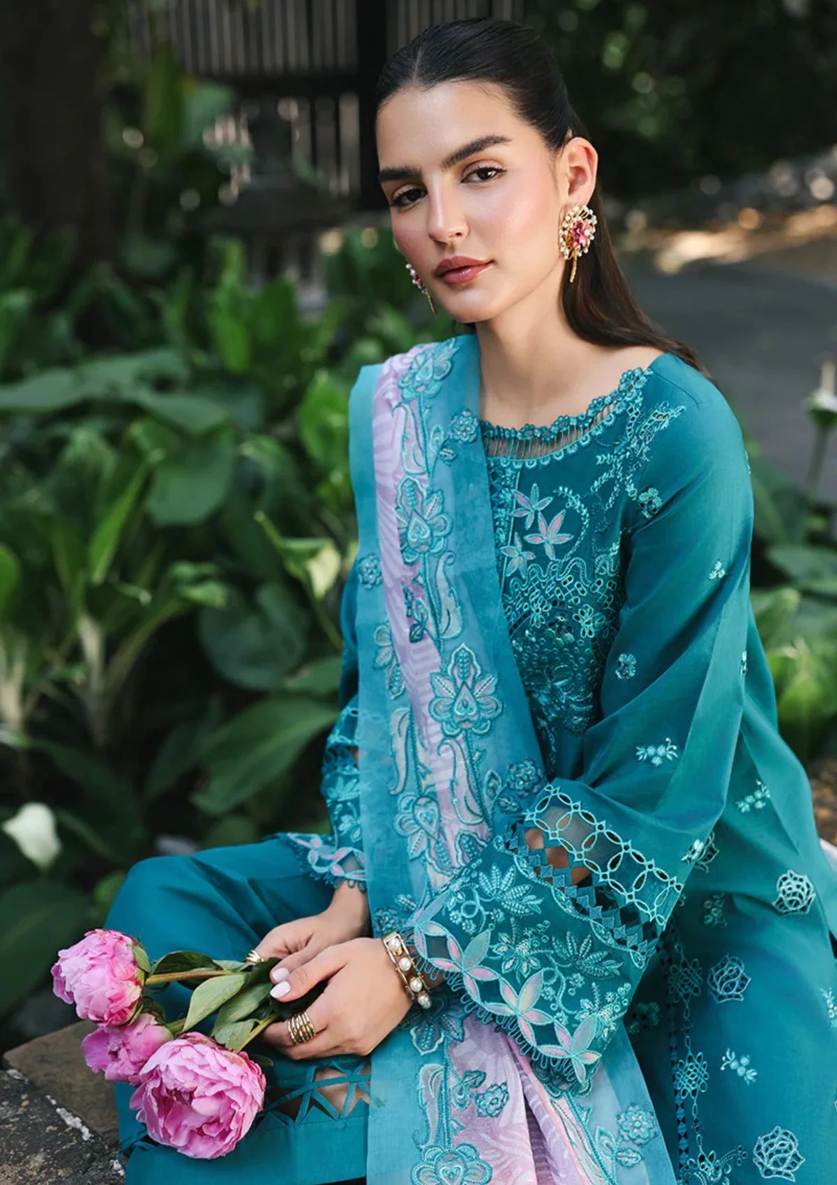 Qalamkar Qline Lawn Drop 1'26  RP-03 SAPPHIRE