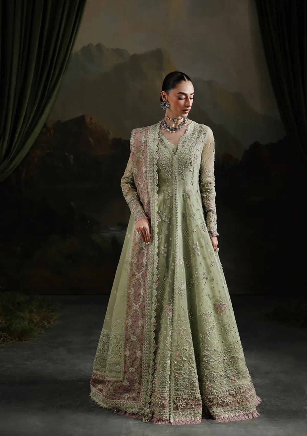 mohsin-saeed-fabrics-affordable-luxury-outfits-for-daily-formal-and-wedding-wear-This-product-is-from-qalamkar-elirah-formals-organza25-mf-02-sage-aura-is-available-on-Mohsin-saeed-fabrics-website.